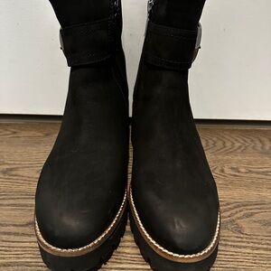 Blondo Black Leather Winter Boots